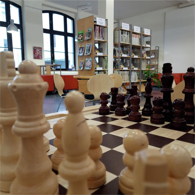 Schach in der Bibliothek, c Uta Jacob